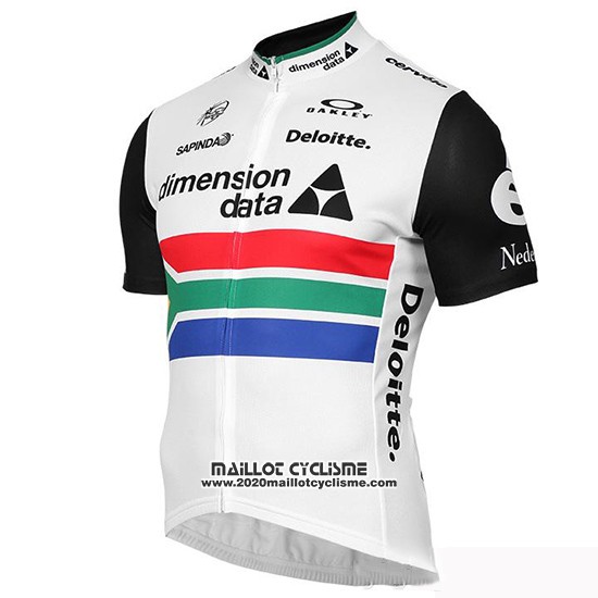 2019 Maillot Ciclismo Dimension Data Champion Afrique Du Sud Manches Courtes et Cuissard
